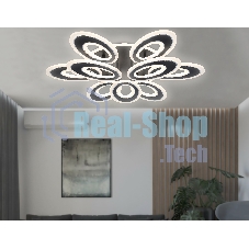 Потолочный светодиодный светильник FA8938/6+3 BK/CH черный/хром 255W 3000K-6400K 740*660*120 (ПДУ РАДИО 2.4G)