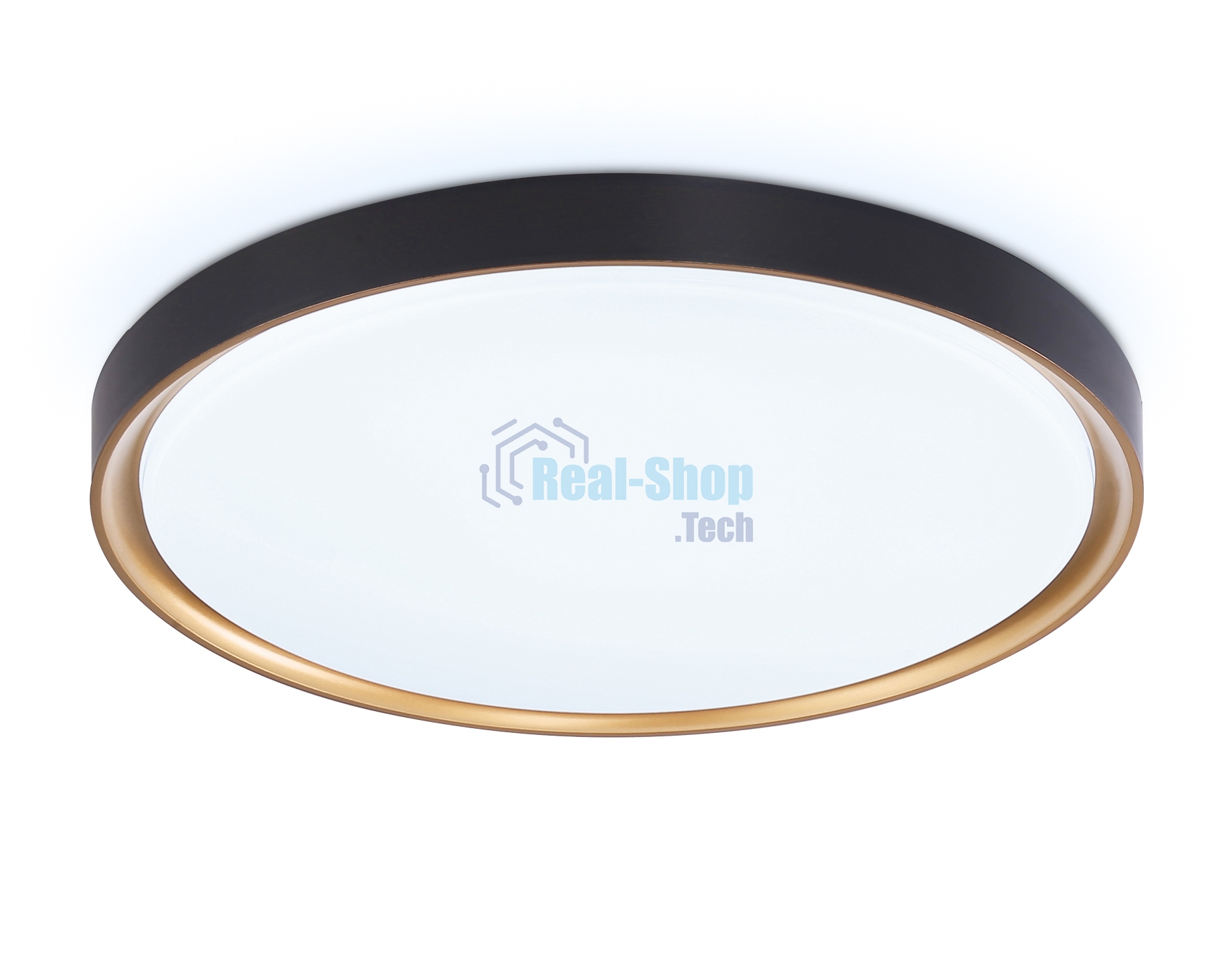 Потолочный светодиодный светильник Ambrella light FZ1249 BK/GD черный/золото IP54 45W 5000K D480*60 (Без ПДУ)