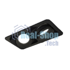 Комплект встраиваемого светильника Ambrella light XC7664021 SBK/PBK черный песок/черный полированный MR16 GU5.3 (C7664, N7031)