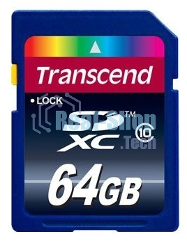 Флеш карта SDXC 64Gb Class10 Transcend TS64GSDXC10U1 BULK w/o adapter