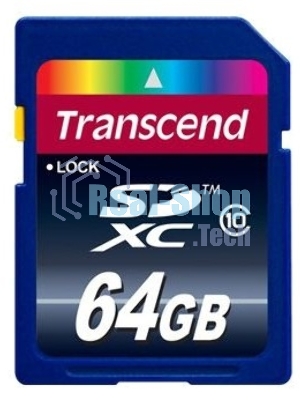 Флеш карта SDXC 64Gb Class10 Transcend TS64GSDXC10U1 BULK w/o adapter