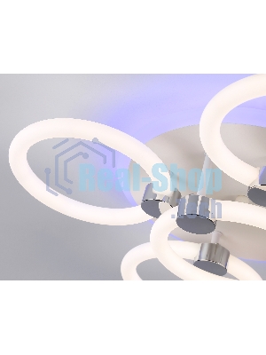 Потолочный светодиодный светильник FA3841/4+1 WH белый 70W 3000K-6400K+RGB D538*115 (ПДУ РАДИО 2.4G)
