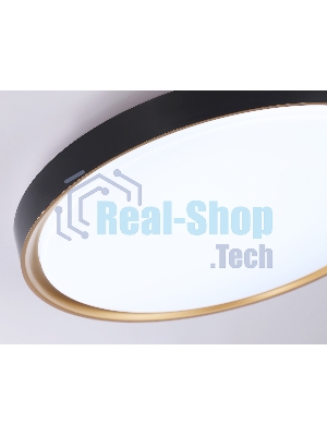 Потолочный светодиодный светильник Ambrella light FZ1249 BK/GD черный/золото IP54 45W 5000K D480*60 (Без ПДУ)