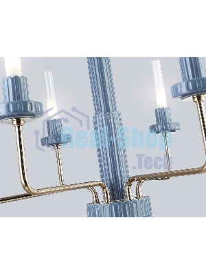Люстра Ambrella light LH53124/6 GD/WH/GB золото/белый/серо-синий 10W 3000K D660*1120
