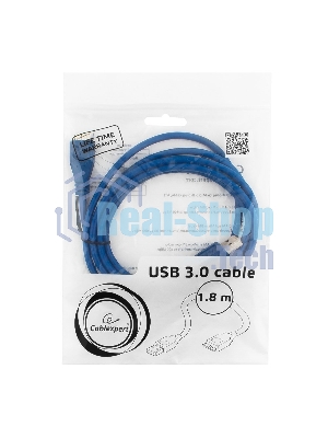 Кабель USB 3.0 для соед. 1.8м А-microB (5 pin) PRO позол.конт., пакет