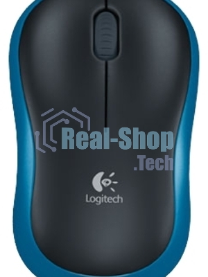 Мышь беспроводная Logitech M185 синий, 1000 dpi, радиоканал, USB, кнопки - 3