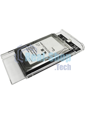 Внешний корпус для HDD/SSD AgeStar 3UB2P6C SATA III пластик прозрачный 2.5