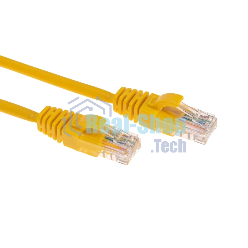 Патч-корд U/UTP Rexant cat.5e, RJ45-RJ45, 26AWG, LSZH, желтый, 0,3м