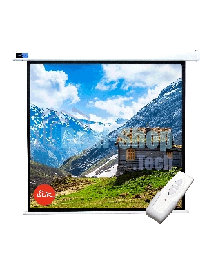 Экран 250x250 см Motoscreen 1:1 настенно-потолочный рулонный (моторизованный) 139' фибергласс