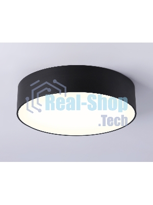 Потолочный светодиодный светильник Ambrella light FV5517 BK черный LED 18W 3000K D160*58 (Без ПДУ)