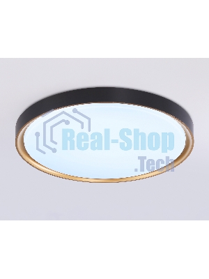 Потолочный светодиодный светильник Ambrella light FZ1249 BK/GD черный/золото IP54 45W 5000K D480*60 (Без ПДУ)