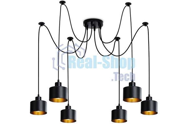 Светильник Ambrella light TR8132/6 BK черный E27*6 max 40W D700*800