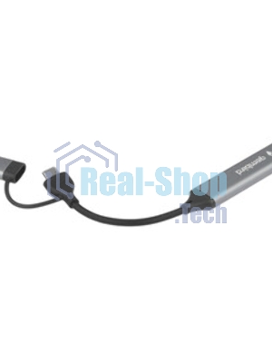 Разветвитель USB3.0/2.0 Gembird UHB-C204, USB3.0, 3xUSB2.0, кабель Type-C+USB 10 см, алюминий, пакет