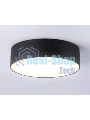 Потолочный светодиодный светильник Ambrella light FV5517 BK черный LED 18W 3000K D160*58 (Без ПДУ)