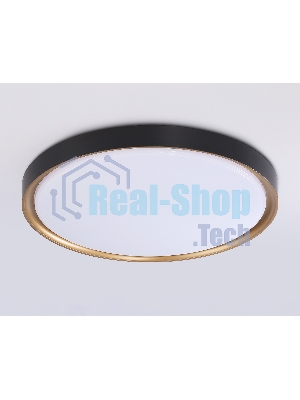 Потолочный светодиодный светильник Ambrella light FZ1249 BK/GD черный/золото IP54 45W 5000K D480*60 (Без ПДУ)