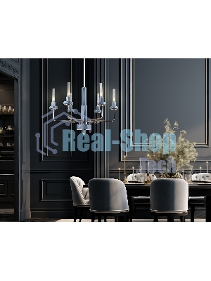 Люстра Ambrella light LH53124/6 GD/WH/GB золото/белый/серо-синий 10W 3000K D660*1120