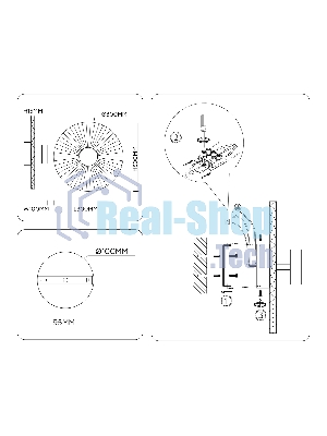 Настенный светильник Ambrella light LH72651 WH/GR белый/бирюзовый 6W 3000K D300*100