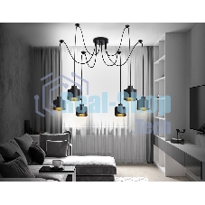 Светильник Ambrella light TR8132/6 BK черный E27*6 max 40W D700*800