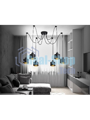 Светильник Ambrella light TR8132/6 BK черный E27*6 max 40W D700*800