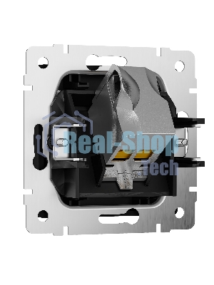 Розетка Ethernet RJ-45 cat. 6A экранированная (черный матовый)