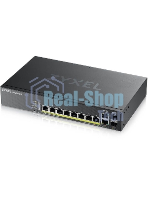 Коммутатор Zyxel NebulaFlex Pro GS2220-10HP-EU0101F 10G 8PoE+ 180W управляемый