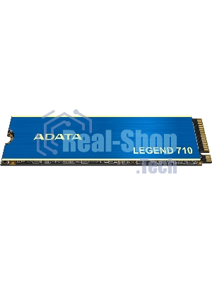 Накопитель SSD ADATA LEGEND 710, 512Gb, PCIe 3.0 x4, M.2 2280, NVMe, R/W 2400/1600, с радиатором