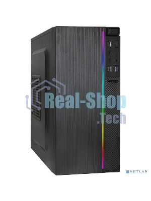 Компьютерный корпус Minitower ExeGate mEVO-9302-RGb-700W-12 (mATX, БП 700NPX с вент. 12см, 2хUSB+1хUSB 3.0, HD аудио, черный с RGb подсветкой)
