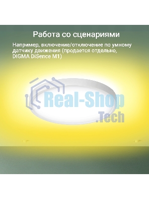 Умный светильник Digma TopLight TL40 потолоч. белый (TL40)