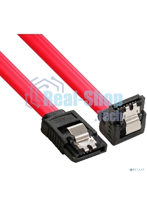 Кабель SATA ExeGate EX-CC-SATADATA90-0.5L (7pin/7pin, угловой разъем, металлические защелки, 0,5м)
