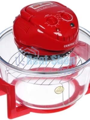 Аэрогриль Centek Ct-1456 красный, 1400 Вт, 12 л, механическое управление, 0 программ