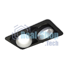 Комплект встраиваемого светильника Ambrella light XC7664023 SBK/MCH черный песок/хром матовый MR16 GU5.3 (C7664, N7033)