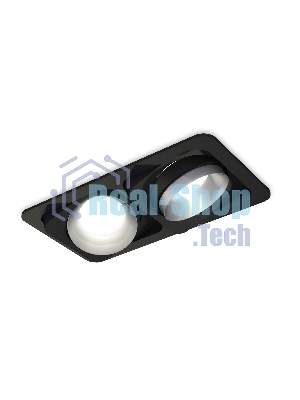 Комплект встраиваемого светильника Ambrella light XC7664023 SBK/MCH черный песок/хром матовый MR16 GU5.3 (C7664, N7033)