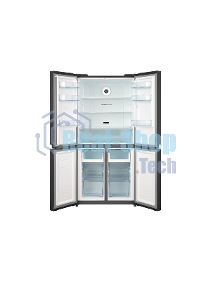 Холодильник Centek CT-1756 Black Glass Total NF черный двухкамерный 289/153л морозилка сбоку, No Frost, Side by Side
