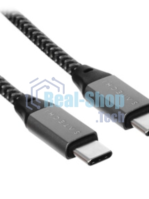 Кабель Satechi ST-U4C25M USB Type-C - USB Type-C 0.25м для зарядки и передачи данных (до 100W), серый космос