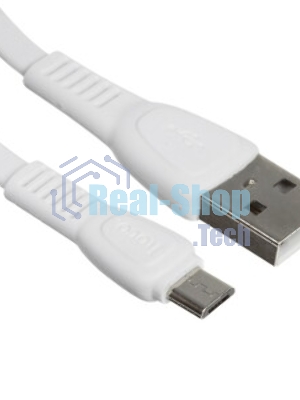 Кабель USB 2.0 HOCO X13, AM/microBM, белый, 1м