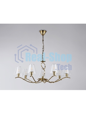Люстра Ambrella light LH57093/7 BS/FR латунь/белый матовый E14/7 max 40W D840*790