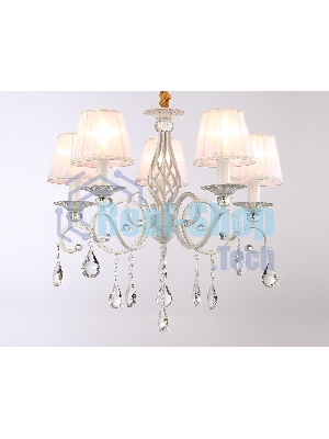 Светильник Ambrella light TR4547/5 WH/SL белый/серебро E14/5 max 40W D565*500