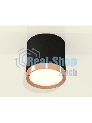 Светильник Ambrella Light XS8142005 SBK/PPG черный песок/золото розовое полированное GX53 (C8142, N8126)