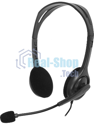 Гарнитура Logitech H111 чёрный, проводная, 3.5 мм