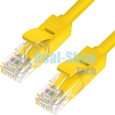Патч-корд Greenconnect UTP прямой ethernet 0.5m cat.5е, RJ45, литой (Желтый) (GCR-LNC02-0.5m)