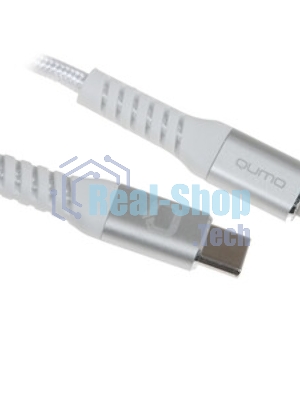 Кабель QUMO, MFI С94, Type-C на MFI Apple 8 pin, силиконовый, 1м, 2,22A, 9V, 20W, PD (белый)
