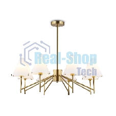 Люстра Ambrella light LH57135/8 BS/FR латунь/белый матовый E14/8 max 40W D800*650