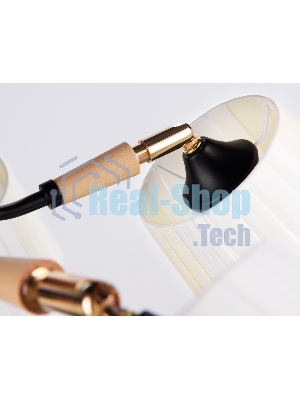 Светильник Ambrella light TR4733/5 BK/LWD черный/светлое дерево E27/5 max 40W D610*270