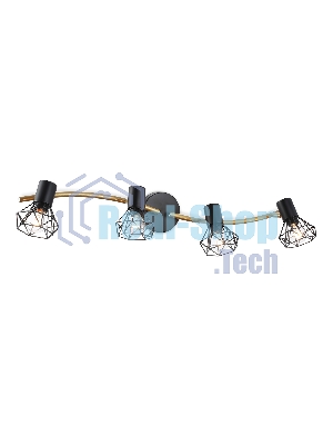 Светильник Ambrella light TR8658/4 BK/GD черный/золото E14/4 max 60W 750*100*185