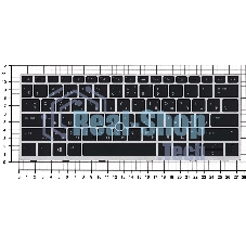 Клавиатура для ноутбука HP Elitebook 730 G5 735 G5 830 G5 836 G5 черная с серой рамкой и подсветкой