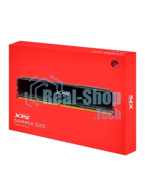 Оперативная память XPG Gaммix D20, DDR4, 32GB (2x16GB), 3200MHz, CL16, UDIMM, с радиатором, черный