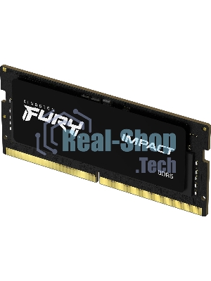 Оперативная память Kingston Fury Impact, DDR5, 16Gb (1x16Gb), 6400MHz, CL38, ECC, SO-DIMM, с радиатором, черный