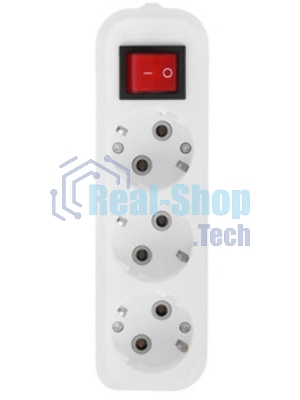 Удлинитель с заземлением Defender L330 16 А, 5 м, заземление, выключатель