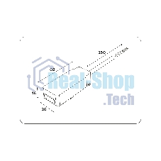 Ввод питания для шинопровода IP20 48V 60*26*16 GV1262 BK черный