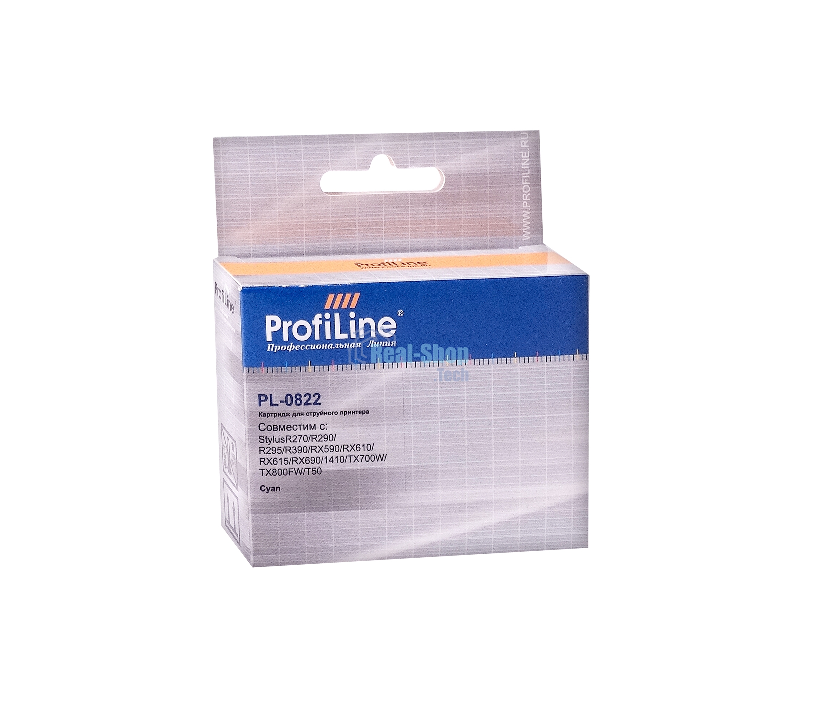 Картридж струйный ProfiLine PL-0822 для принтеров Epson StylusR270/R290/R295/R390/RX590/RX610/RX615/RX690/1410/TX700W/TX800FW/T50 Cyan водн